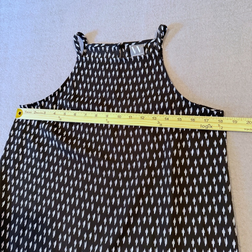 Worthington Black White Ikat Print Halter Neck Tank Top Women's Size S - Picture 8 of 10